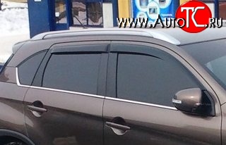 999 р. Комплект дефлекторов окон (ветровиков) 4 шт. Russtal Peugeot 4008 (2012-2017)  с доставкой в г. Белгород