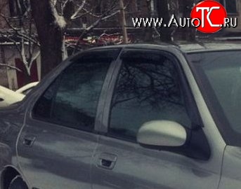 999 р. Комплект дефлекторов окон (ветровиков) 4 шт. Russtal Peugeot 406 8B седан дорестайлинг (1995-1999)  с доставкой в г. Белгород