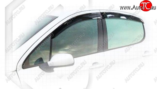 2 079 р. Дефлектора окон CA-Plastiс Peugeot 407 седан (2004-2010) (Classic полупрозрачный)  с доставкой в г. Белгород
