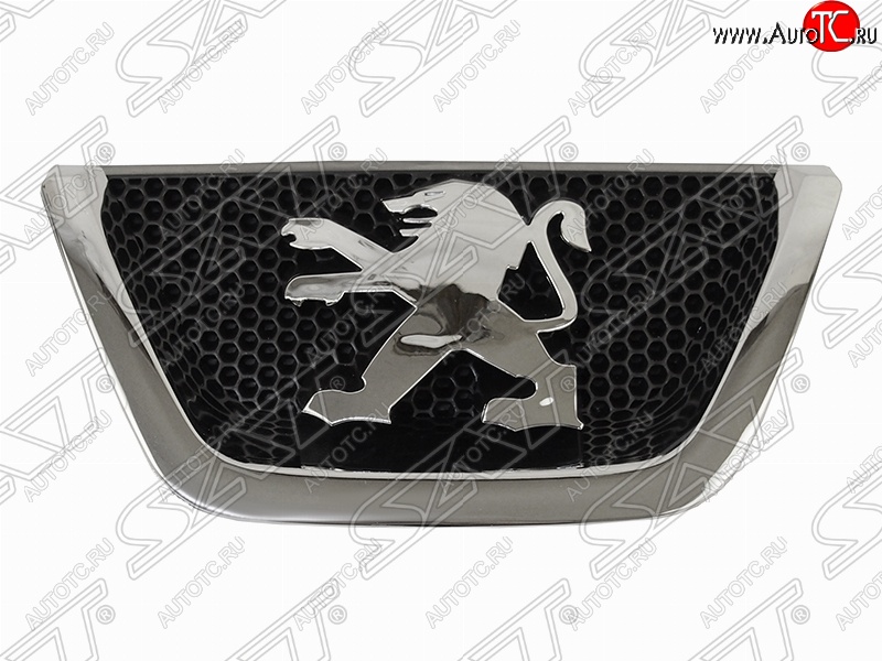 1 399 р. Накладка переднего бампера под эмблему PEUGEOT SAT (к бамперу ST-PG48-000-0) Peugeot 408  дорестайлинг (2010-2017) (Неокрашенная)  с доставкой в г. Белгород