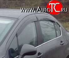 999 р. Комплект дефлекторов окон (ветровиков) 4 шт. (седан) Russtal Peugeot 408  дорестайлинг (2010-2017)  с доставкой в г. Белгород