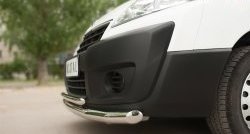 20 999 р. Защита переднего бампера (2 трубыØ63 и 42 мм, нержавейка) SLITKOFF Peugeot Expert G9 цельнометаллический фургон рестайлинг (2012-2017)  с доставкой в г. Белгород. Увеличить фотографию 3