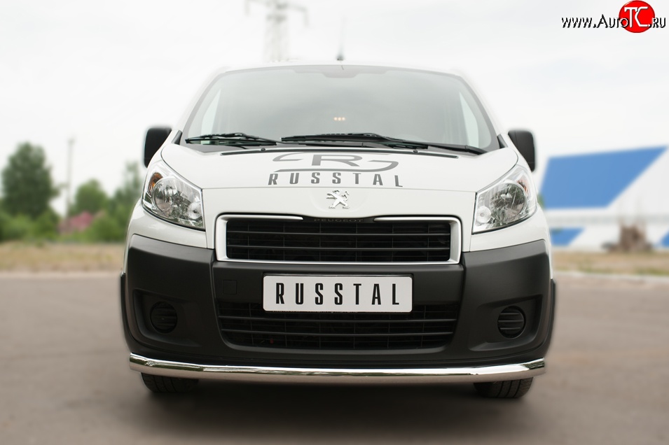 18 299 р. Одинарная защита переднего бампера из трубы диаметром 63 мм SLITKOFF Peugeot Expert G9 минивэн дорестайлинг (2007-2013)  с доставкой в г. Белгород