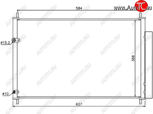 3 799 р. Радиатор кондиционера SAT Toyota Allion T260 седан дорестайлинг (2007-2010)  с доставкой в г. Белгород
