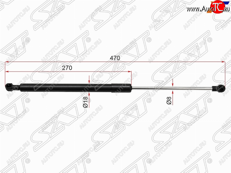 559 р. Газовый упор капота SAT  Seat Alhambra  7M (1996-2010), Volkswagen Sharan ( 7M8,  7M6) (1995-2010)  с доставкой в г. Белгород