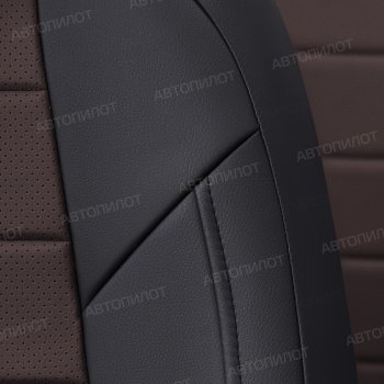 13 649 р. Чехлы сидений (экокожа) Автопилот BMW X2 F39 (2017-2023) (черный/шоколад)  с доставкой в г. Белгород. Увеличить фотографию 2