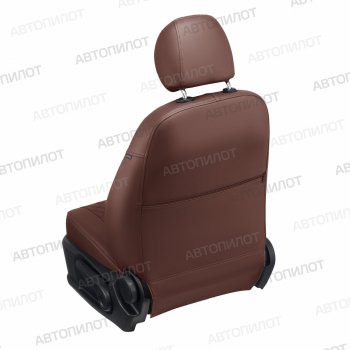 14 249 р. Чехлы сидений (экокожа, сплош.) Автопилот Ромб BMW 3 серия E90 седан дорестайлинг (2004-2008) (темно-коричневый)  с доставкой в г. Белгород. Увеличить фотографию 5