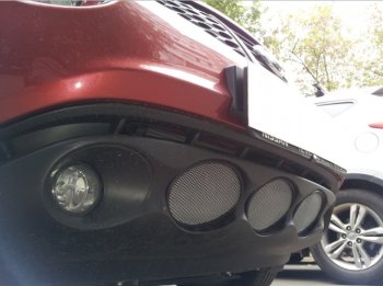 3 399 р. Защитная сетка в бампер (низ, ячейка 3х7 мм) Стрелка11 Стандарт Nissan Juke 1 YF15 дорестайлинг (2010-2014) (Хром)  с доставкой в г. Белгород. Увеличить фотографию 3