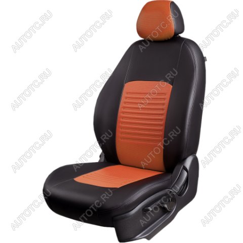 6 799 р. Комплект чехлов для сидений (РЗС 60/40 Илана+Орегон ) ТУРИН СТ Lord Autofashion  KIA Picanto  3 JA хэтчбэк 5 дв. (2017-2021) дорестайлинг (черный, вставка коричневая/беж, строчка черная)  с доставкой в г. Белгород
