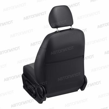 8 399 р. Чехлы на сиденья Алькантара (экокожа) Автопилот Chery Tiggo 7 (2020-2025) (черный/серый)  с доставкой в г. Белгород. Увеличить фотографию 3