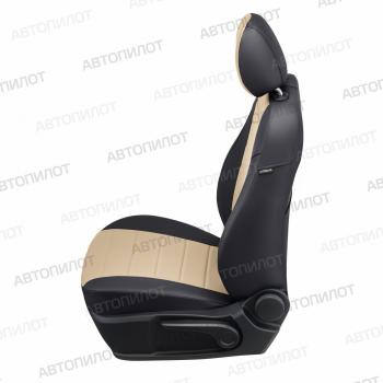 8 399 р. Чехлы на сиденья Экокожа (экокожа) Автопилот Chery Tiggo 7 (2020-2025) (черный/бежевый)  с доставкой в г. Белгород. Увеличить фотографию 4
