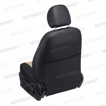 8 399 р. Чехлы на сиденья Экокожа (экокожа) Автопилот Chery Tiggo 7 (2020-2025) (черный/бежевый)  с доставкой в г. Белгород. Увеличить фотографию 5