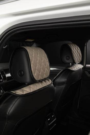 2 899 р. Накидка на сиденье (2 места Каир) ТЕЙЛОР ст БАЙРОН Lord Autofashion SOUEAST S07 1 (2024-2025) (бежевый, строчка бежевая)  с доставкой в г. Белгород. Увеличить фотографию 4