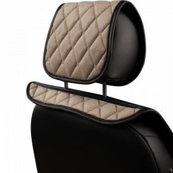 2 899 р. Накидка на сиденье (2 места Каир) ТЕЙЛОР ст БАЙРОН Lord Autofashion SOUEAST S07 1 (2024-2025) (бежевый, строчка бежевая)  с доставкой в г. Белгород. Увеличить фотографию 6