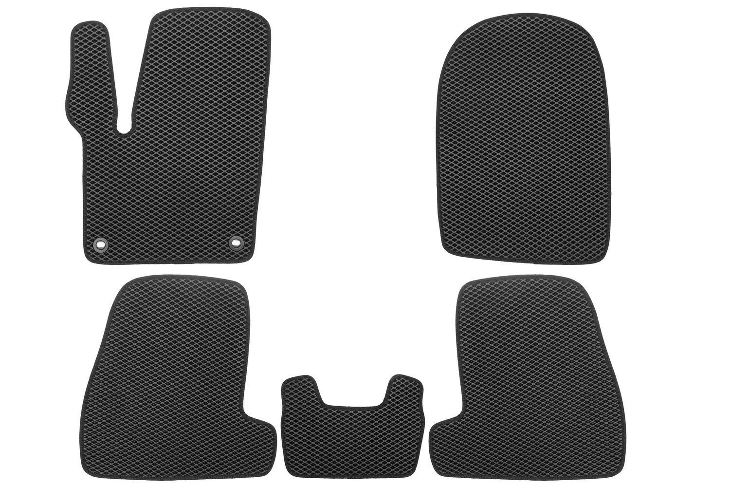 3 379 р. Коврики в салон EVA подходят для FORD Focus (III, IIIr) 2011-2019 (черная окантовка), 5шт.  Форд Фокус Klever eva.b.0501603222110k  с доставкой в г. Белгород