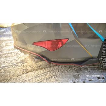 Элероны заднего бампера TopKontur Hyundai Solaris  RBr (2010-2017) седан дорестайлинг, седан рестайлинг (тисненая поверхность)