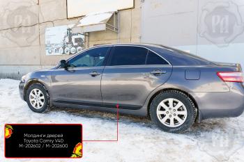 Накладки на колесные арки (задняя правая) Русская Артель Toyota Camry  XV40 (2006-2008) дорестайлинг (шагрень)