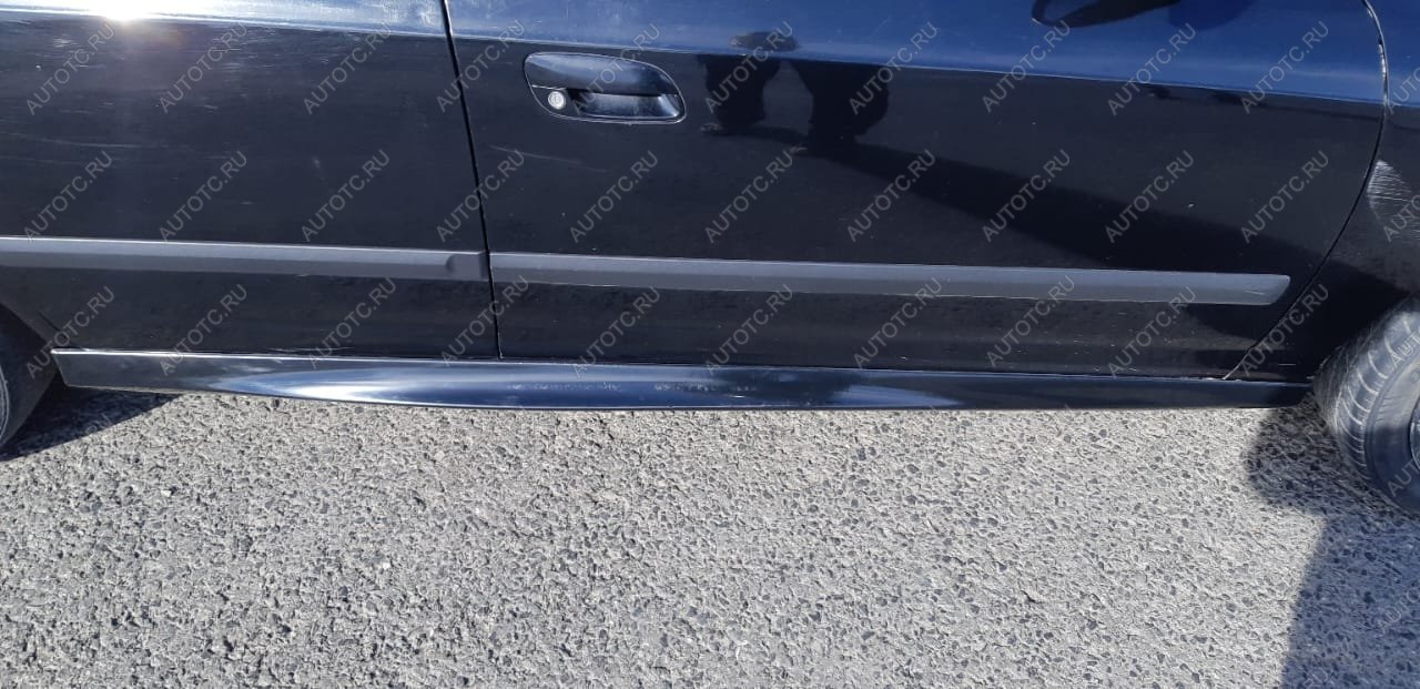 3 499 р. Пластиковые накладки порогов Фанат Тюнинг Hyundai Elantra XD седан дорестайлинг (2000-2003) (неокрашенные (глянец под окраску))  с доставкой в г. Белгород