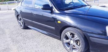 3 499 р. Пластиковые накладки порогов Фанат Тюнинг Hyundai Elantra XD седан дорестайлинг (2000-2003) (неокрашенные (глянец под окраску))  с доставкой в г. Белгород. Увеличить фотографию 5