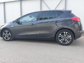 3 289 р. Пластиковые накладки порогов Фанат Тюнинг  KIA Ceed  2 JD (2012-2018) дорестайлинг универсал, дорестайлинг, хэтчбэк, рестайлинг универсал, рестайлинг, хэтчбэк (неокрашенные (глянец под окраску))  с доставкой в г. Белгород. Увеличить фотографию 5
