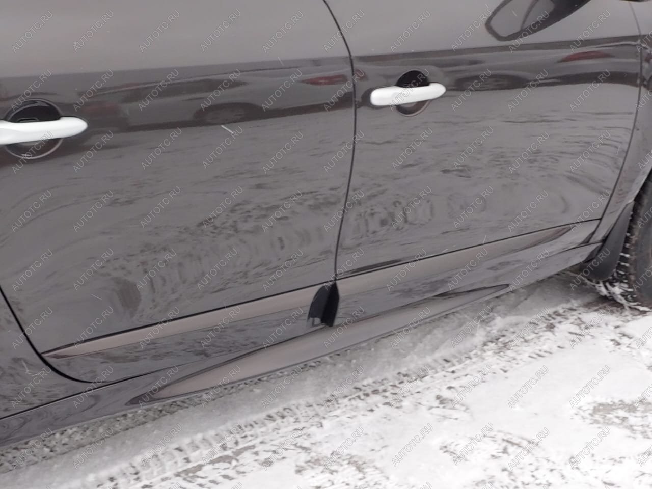 3 499 р. Пластиковые накладки порогов Фанат Тюнинг Renault Fluence дорестайлинг (2010-2012) (неокрашенные (глянец под окраску))  с доставкой в г. Белгород