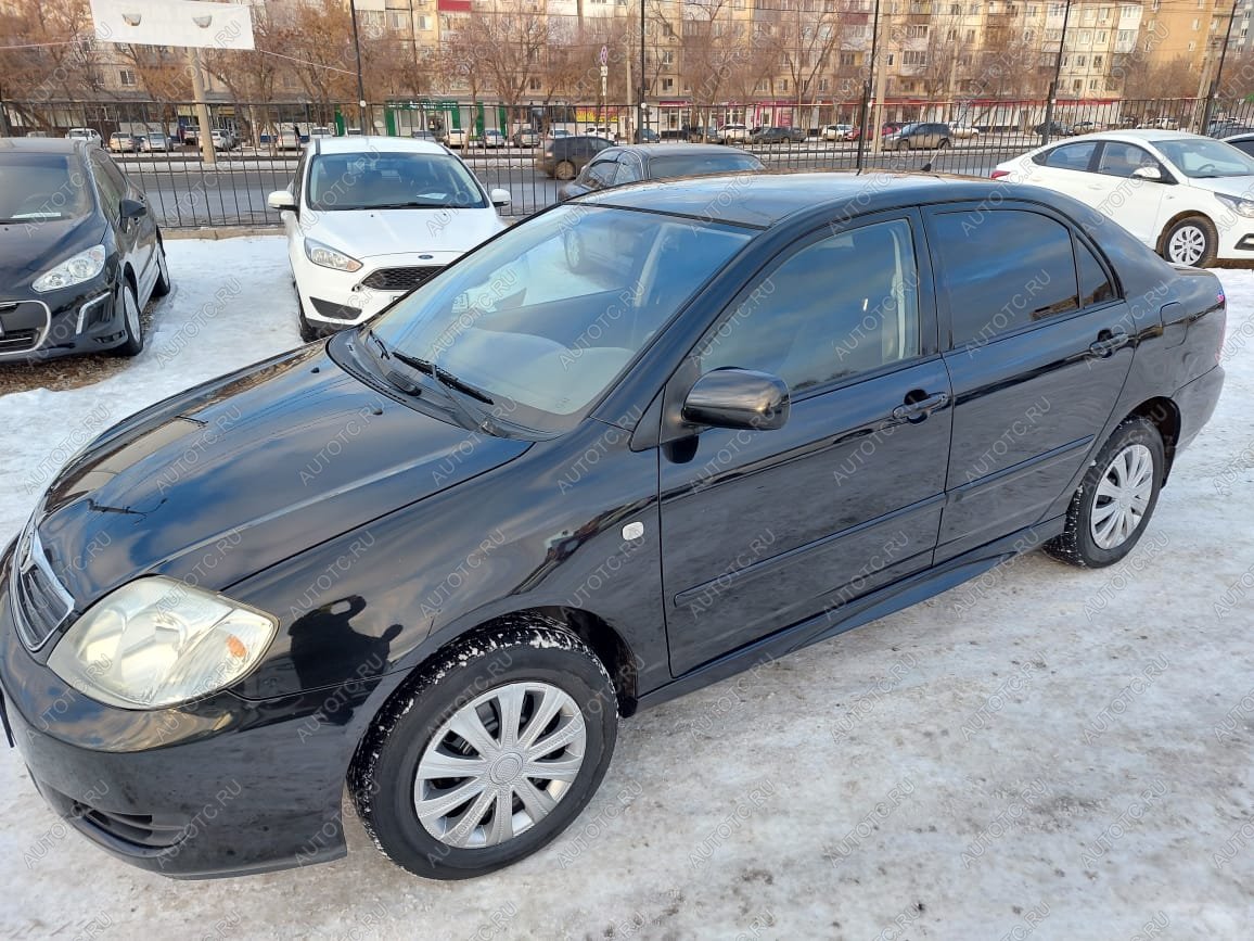 3 499 р. Пластиковые накладки порогов Фанат Тюнинг Toyota Corolla E120 седан дорестайлинг (2000-2004) (неокрашенные (глянец под окраску))  с доставкой в г. Белгород