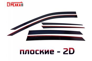 Дефлекторы окон 2D Стрелка11 GENESIS GV80 JK1 (2020-2022) (черные)