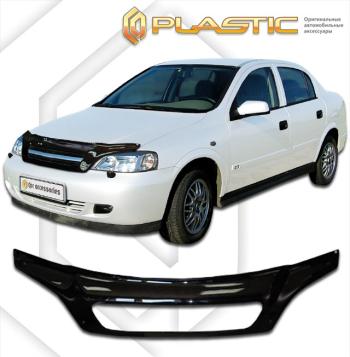 Дефлектор капота (exclusive) CA-Plastic Chevrolet Viva (2005-2008) (Classic черный)
