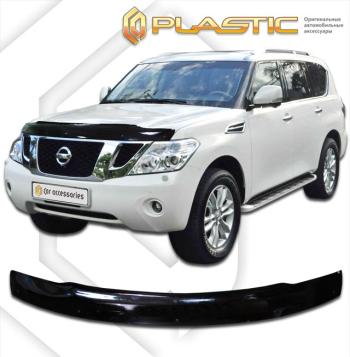 Дефлектор капота (exclusive) CA-Plastic Nissan Patrol 6 Y62 дорестайлинг (2010-2014)