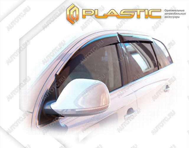 2 299 р. Дефлектора окон CA-Plastic Audi Q7 4L рестайлинг (2009-2015) (Classic полупрозрачный, без хром молдинга)  с доставкой в г. Белгород