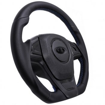 6 899 р. Рулевое колесо  autodemic Лада 2123 (Нива Шевроле) 1 рестайлинг (2009-2020) (анатомическое, в коже)  с доставкой в г. Белгород. Увеличить фотографию 3