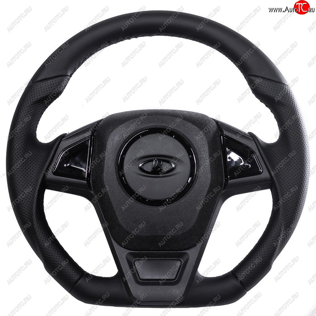 6 899 р. Рулевое колесо  autodemic Лада 2123 (Нива Шевроле) 1 рестайлинг (2009-2020) (анатомическое, в коже)  с доставкой в г. Белгород
