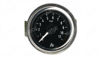 3 299 р. Манометр ARIDE 53 мм, 2х11 бар (160 PSI), 2, черный Арайд м 53 2 11  с доставкой в г. Белгород. Увеличить фотографию 1