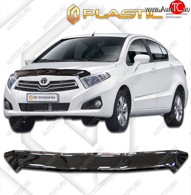 2 079 р. Дефлектор капота CA-Plastic Brilliance H230 седан (2015-2017) (classic черный, без надписи)  с доставкой в г. Белгород