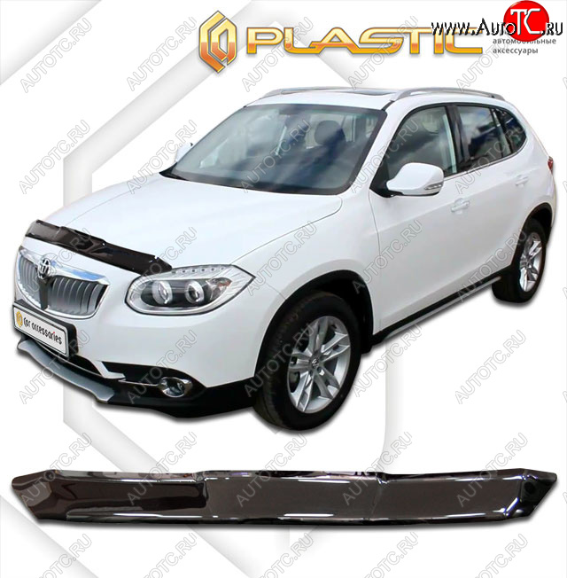 2 079 р. Дефлектор капота CA-Plastic Brilliance V5 (2012-2018) (classic черный, без надписи)  с доставкой в г. Белгород