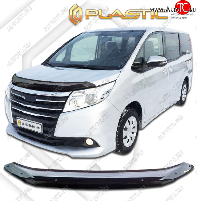 2 159 р. Дефлектор капота CA-Plastic Toyota Esquire R80 дорестайлинг (2014-2017) (classic черный, без надписи)  с доставкой в г. Белгород