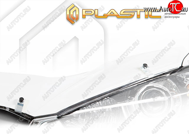 2 159 р. Дефлектор капота CA-Plastic Mazda Demio 4 DJ (2014-2019) (Classic прозрачный)  с доставкой в г. Белгород