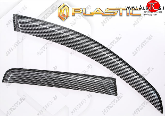 2 599 р. Дефлектора окон CA-Plastic Toyota Succeed дорестайлинг (2002-2014) (шелкография карбон-серебро)  с доставкой в г. Белгород