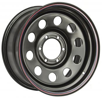 6 629 р. Диск усиленный Nissan Navara D40 2.5TD стальной черный 6x114,3 8xR16 d66 ET+25 OFF-ROAD Wheels 1680-61466bl-25  с доставкой в г. Белгород. Увеличить фотографию 1