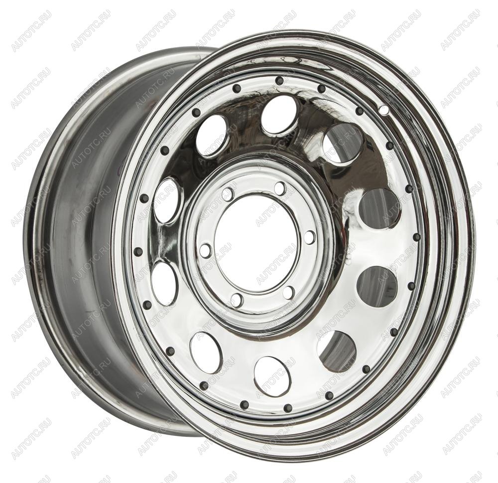 7 879 р. Диск усиленный стальной хромированный 6x139,7 8xR16 d110 ET+30 OFF-ROAD Wheels 1680-63910ch-30  с доставкой в г. Белгород
