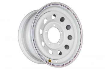 5 699 р. Диск усиленный УАЗ стальной белый 5x139,7 7xR15 d110 ET+25 OFF-ROAD Wheels 1570-53910wh-25  с доставкой в г. Белгород. Увеличить фотографию 1