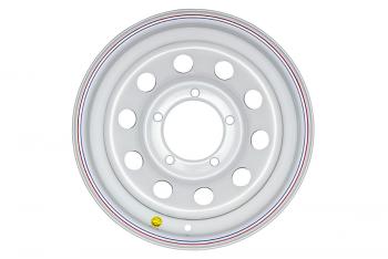 5 699 р. Диск усиленный УАЗ стальной белый 5x139,7 7xR15 d110 ET+25 OFF-ROAD Wheels 1570-53910wh-25  с доставкой в г. Белгород. Увеличить фотографию 2