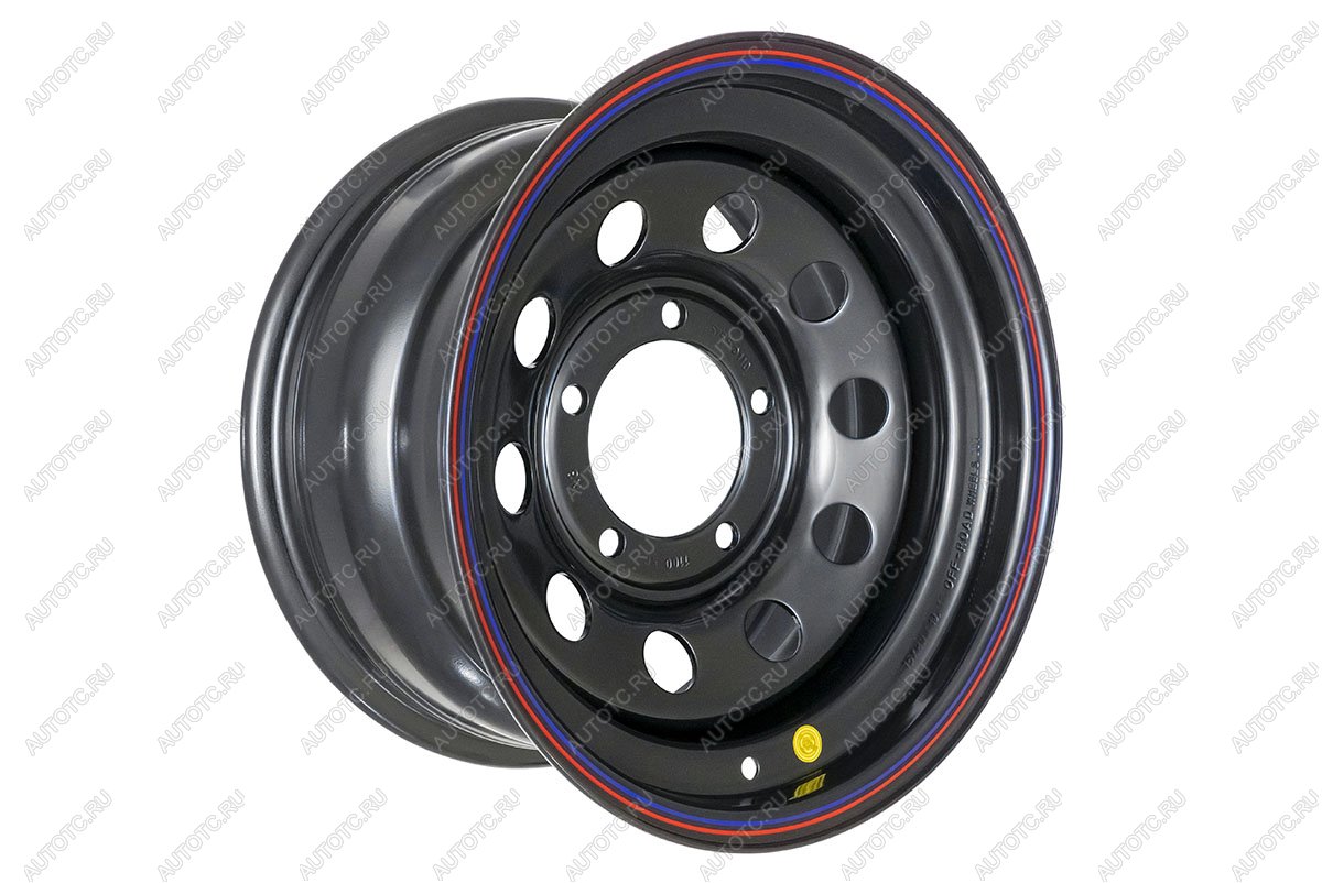 6 349 р. Диск усиленный УАЗ стальной черный 5x139,7 8xR15 d110 ET-24 OFF-ROAD Wheels 1580-53910bl-24  с доставкой в г. Белгород