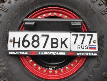 91 999 р. Калитка РИФ с фаркопом в штатный бампер Toyota Land Cruiser 200 2008-2015 под нештатное колесо, с подсветкой номера РИФ rif200-80000  с доставкой в г. Белгород. Увеличить фотографию 9