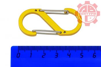 60 р. Карабин s-образный 50мм (yellow) CORD crd.s.50.y  с доставкой в г. Белгород. Увеличить фотографию 2