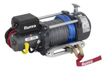 98 999 р. Лебёдка электрическая (индустр.) 24V Runva 15000 lbs 6800 кг синтетический трос RUNVA ewn15000usr24v  с доставкой в г. Белгород. Увеличить фотографию 1