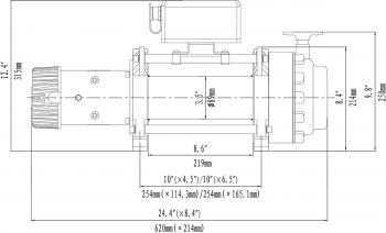 81 149 р. Лебёдка электрическая (индустр.) 24V Runva 17500 lbs 7960 кг RUNVA ewn17500s24v  с доставкой в г. Белгород. Увеличить фотографию 4