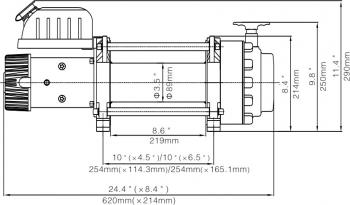 85 999 р. Лебёдка электрическая (индустр.) 24V Runva 17500 lbs 7960 кг RUNVA ewn17500u24v  с доставкой в г. Белгород. Увеличить фотографию 3