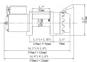 29 999 р. Лебёдка электрическая 12V Runva 4500 lbs 2040 кг (синтетический трос) RUNVA ewx4500usr  с доставкой в г. Белгород. Увеличить фотографию 3