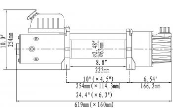 54 939 р. Лебёдка электрическая двухскоростная 12V Runva 10000 lbs 4500 кг RUNVA ewd10000u  с доставкой в г. Белгород. Увеличить фотографию 4